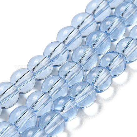 Chapelets de perles rondes en verre GLAA-I028-6mm-17-1