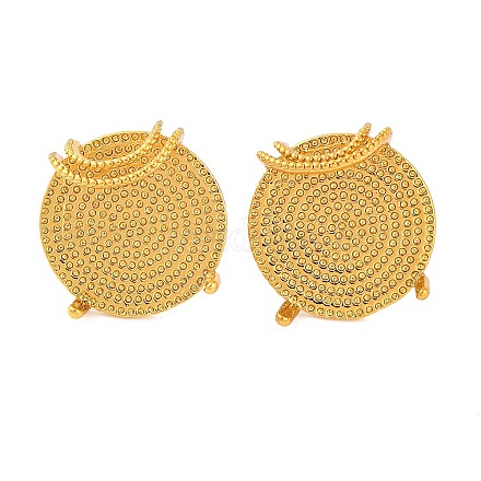 Фурнитура для сережек из латуни с круглой подставкой KK-G502-19B-G-1