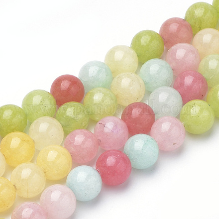 Chapelets de perles de jade blanche naturelle X-G-Q462-135-8mm-1