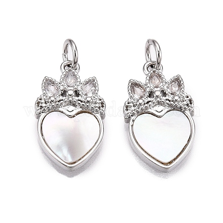 Латунные микропаве прозрачные подвески с фианитом KK-N254-211P-1