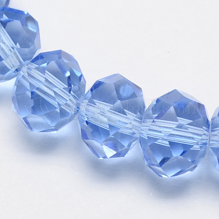 Perles en rondelles facettées en verre d'imitation cristal autrichien manuelles X-G02YI0A1-1