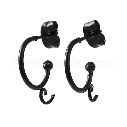 Фурнитура для сережек-гвоздиков из нержавеющей стали 304 STAS-Z028-B02-B-02-1