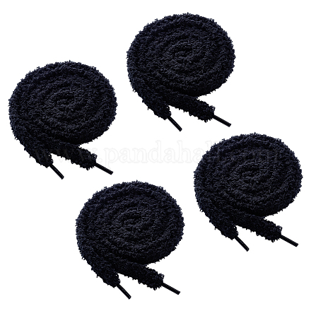 4 пара шнурков из плюшевой ткани&nbsp;AJEW-HY0002-72B-1