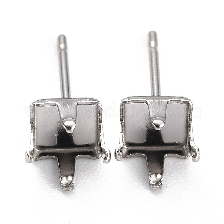 Accessoires des clous d'oreilles en 304 acier inoxydable STAS-B004-04P-D-1