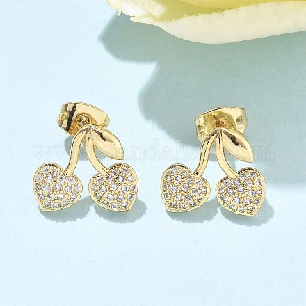 Серьги-гвоздики из циркония EJEW-Q017-03A-G-1