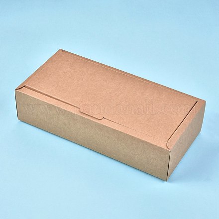 クラフト紙ギフトボックス  折りたたみボックス  長方形  バリーウッド  完成品：27x13x6.7cm 内側のサイズ：25x11x6.5cm 展開サイズ：42.8x56.9x0.03cmと34.4x36.6x0.03cm CON-K006-07C-01-1