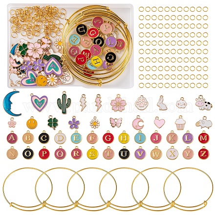 Fai da te simpatico kit per la creazione di braccialetti con ciondoli DIY-FS0003-60-1