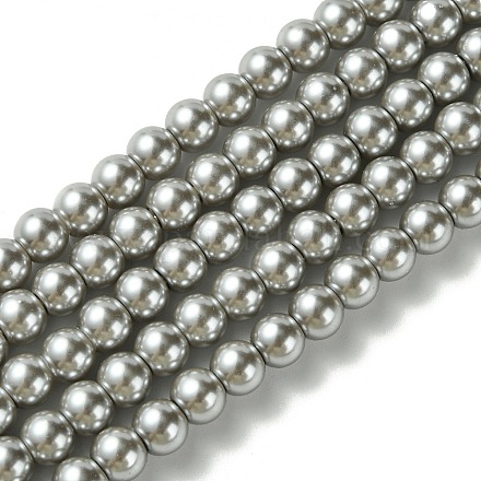 Eco-Friendly Dyed Glass Pearl Beads Strands HY-A008-6mm-RB035-1