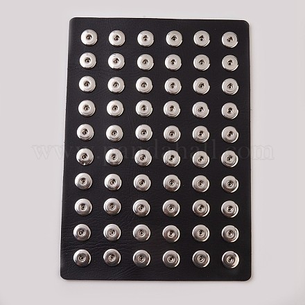 PU Leather Snap Button Displays ODIS-WH0002-03-1