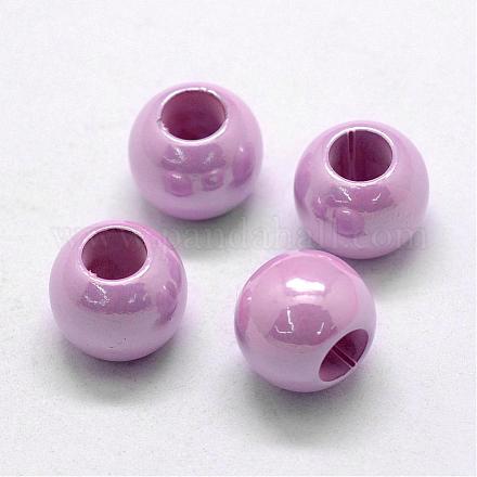 ABS Plastic Imitation Pearl European Beads OACR-L008-12mm-A07-1