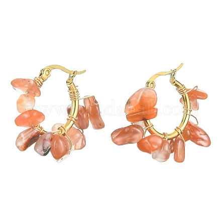 赤メノウピアス k18 新品 即発送可能 K18 赤メノウ ピアス （丸