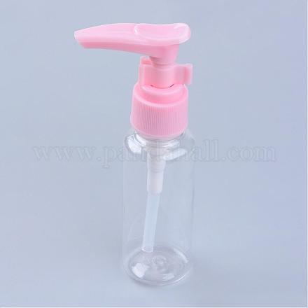 プラスチックローションポンプ化粧品ボトル  ピンク  120x30mm  容量：約50ミリリットル MRMJ-R044-21-1