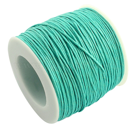 木綿糸ワックスコード  アクアマリン  1mm  約100ヤード/ロール（300フィート/ロール） YC-R003-1.0mm-251-1