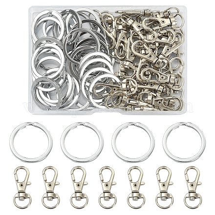 30 Stück geteilte Schlüsselringe aus Eisen IFIN-FS0001-21-1