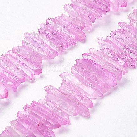 Brins de perles de cristal de quartz naturel G-K181-B03-1