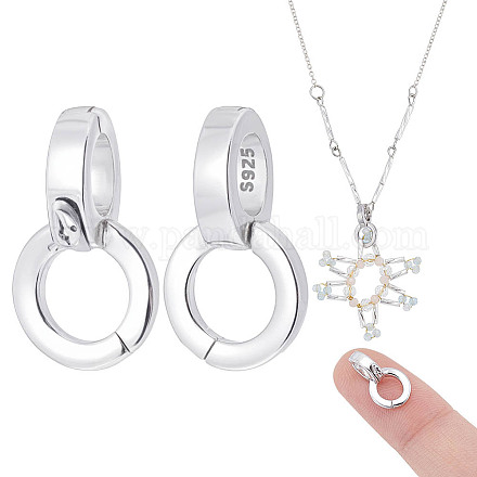 2 шт. 925 серебряные трубчатые дужки STER-NB0001-25-1