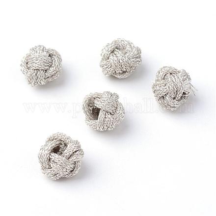 Handmade Braided Metallic Thread Beads OCOR-S105-01-1