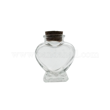 Сердце стеклянная бутылка для бортовых контейнеров HEAR-PW0001-126C-1