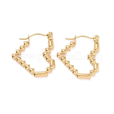 Ion Plating(IP) 304 Stainless Steel Hoop Earrings for Women EJEW-F287-06G-1