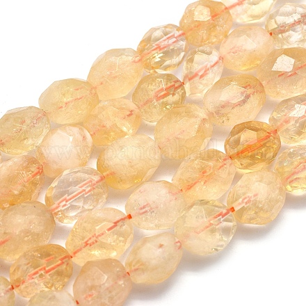 Natürlichen Citrin Perlen Stränge G-O170-38-1