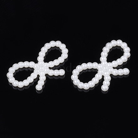 Abs de plástico imitación perla enlaces OACR-S020-09-1