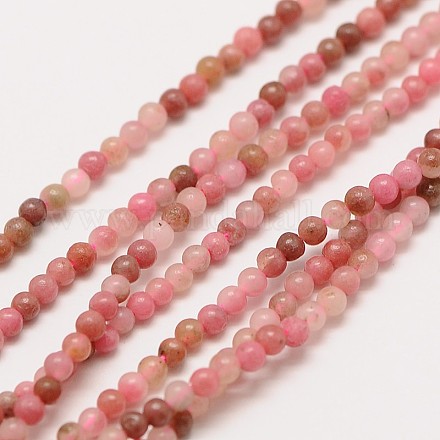 Natural Rhodonite Round Beads Strands X-G-A130-2mm-26-1