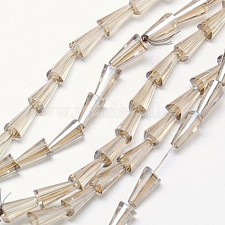 Electroplate Glass Beads Strands EGLA-E007-F10-1