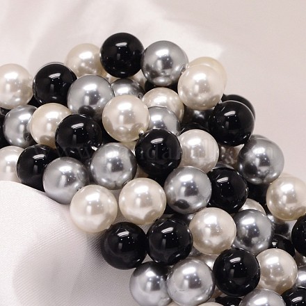 Tondo guscio fili di perle perla BSHE-L011-6mm-L033-1