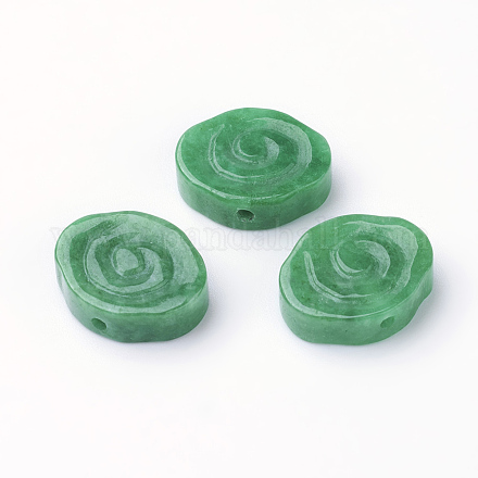 Perles naturelles en jade du Myanmar/jade birmane G-E418-09-1