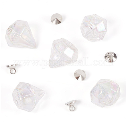 Наборы для самостоятельного изготовления подвесок из стеклянных бутылок с бриллиантами DIY-TA0012-40B-1