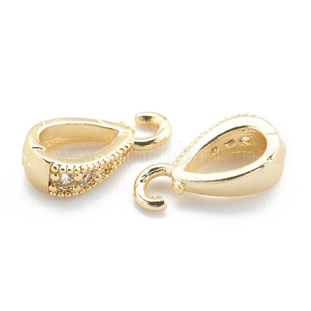 Латунные микропаве прозрачные подвески с фианитом ZIRC-O042-01G-1