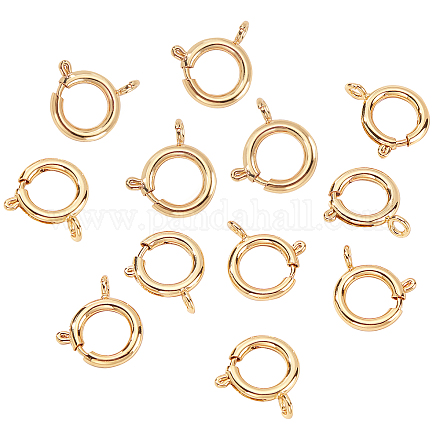 Brass Spring Ring Clasps KK-PH0003-31-1