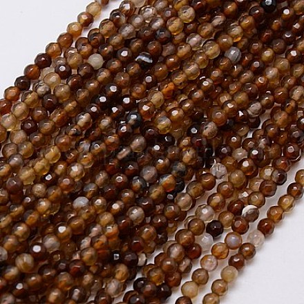 Natural Agate Beads Strands G-G580-4mm-10-1