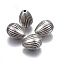 CCB Plastic Corrugated Beads, teardrop, Antique Silver, 35x26mm, Hole: 5mm
