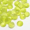 Cat Eye Cabochons, Half Round, Green Yellow, 16x3mm