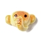 Cute Opaque Resin Cabochons, Imitation Bread, Elephant, 12.5x17.5x9mm