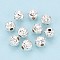 Textured 925 Sterling Silver Beads, Round, Silver, 5mm, Hole: 1.2mm