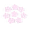 Imitation Jade Glass Beads, Star, Pearl Pink, 8x8x4mm, Hole: 0.9~1mm, about 1950~2000pcs/bag
