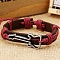 Zinc alloy environmentally friendly guitar accessories genuine leather bracelet