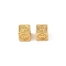 Brass Spacer Beads, Cube with Smiling Face, Real 18K Gold Plated, 4x4x4mm, Hole: 1.2mm
