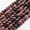 Natural Rhodonite Beads Strands, Round, 4mm, Hole: 0.8mm, about 85~90pcs/strand, 14.9 inch~15.1 inch