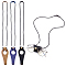 3Pcs 3 Colors PU Leather Eyeglasses Strap with Clip Holder, Neck Strap for Eyeglasses, Mixed Color, 21.73 inch(55.2cm)