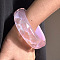 Resin Bangles for Women, Wave Shape, with Glitter Powder, Pearl Pink, Inner Diameter: 2-1/2 inch(6.2cm)