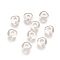 Brass Beads, Long-Lasting Plated, Faceted, Flat Round, Matte Silver Color, 5x2mm, Hole: 1.2mm