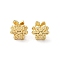 Brass Beads, Cadmium Free & Nickel Free & Lead Free, Snowflake, Real 18K Gold Plated, 5.5x4.5mm, Hole: 1.6mm