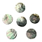 6Pcs Black Lip Shell Pendants, Flat Round, Black, 40x1~2mm, Hole: 2mm