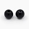 Imitated Pearl Acrylic Beads, Round, Black, 10mm, Hole: 2mm, about 1000pcs/500g