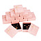 Rectangle Paper Jewelry Set Storage Boxes with Bowknot, Necklaces Rings Gift Case with Sponge Inside, Pink, 8.7x6.7x2.6cm