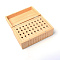Wooden Leather Stamp Tools, Storage Box Organizer, with Letter, BurlyWood, 175x110x80mm, Hole: 8mm