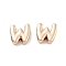 Rack Plating Alloy Pendants, Cadmium Free & Lead Free, Electroplate Nickel, Light Gold, Letter W, 9.5x9.5x4mm, Hole: 1.5x2.5mm